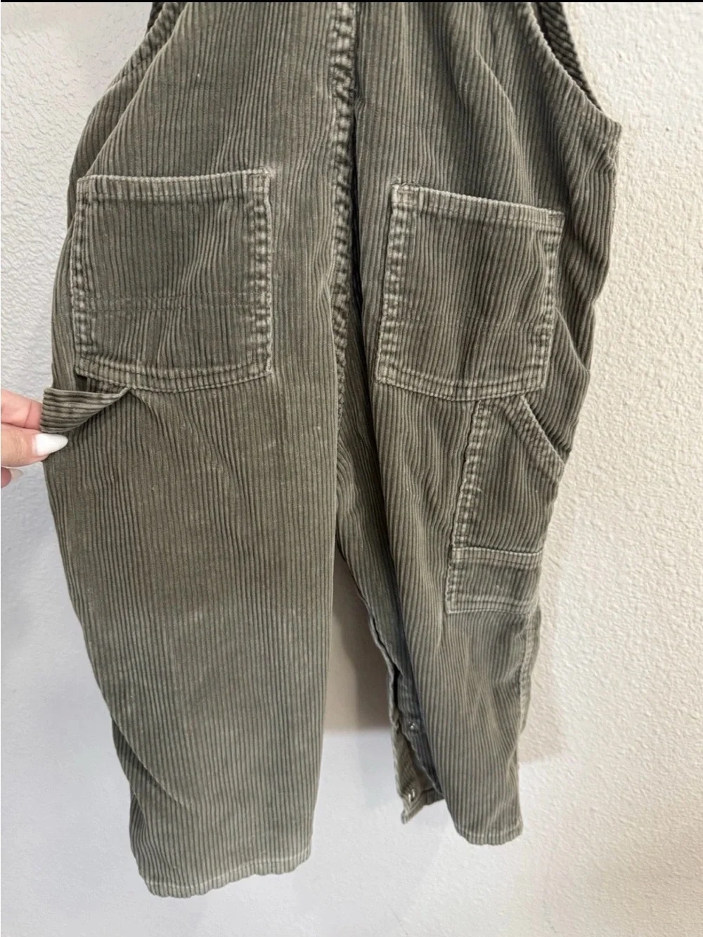 Vintage AUTHENTIC OSHKOSH B'gosh Kids Overalls, Green Corduroy 3T
